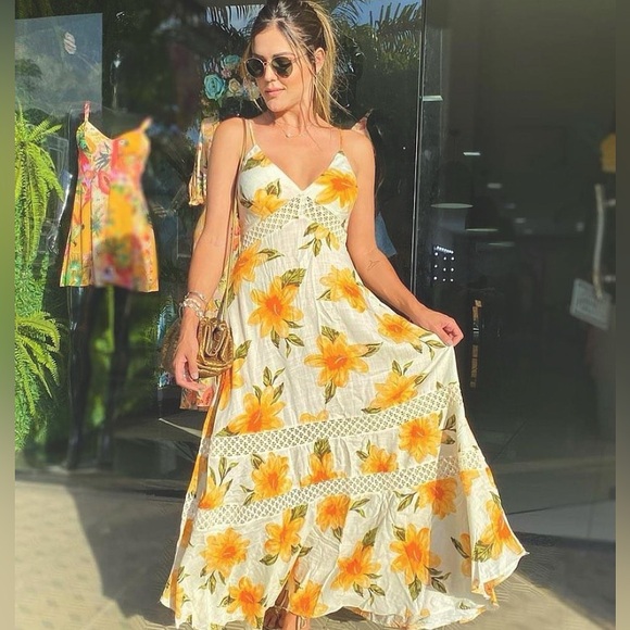 NWT Farm Rio Menina de Flor Maxi Dress - Picture 7 of 7